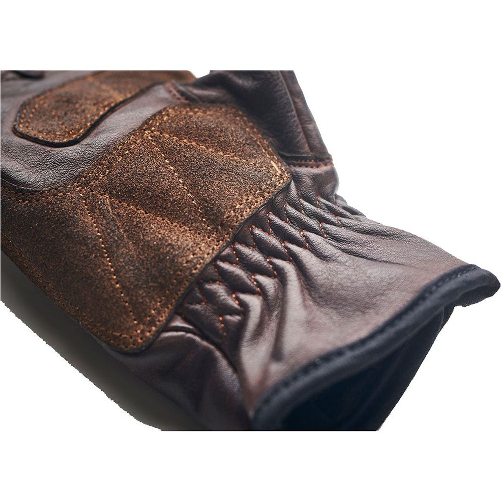 Fuel Rodeo Ladies Leather Gloves Brown (Image 5) - ThrottleChimp