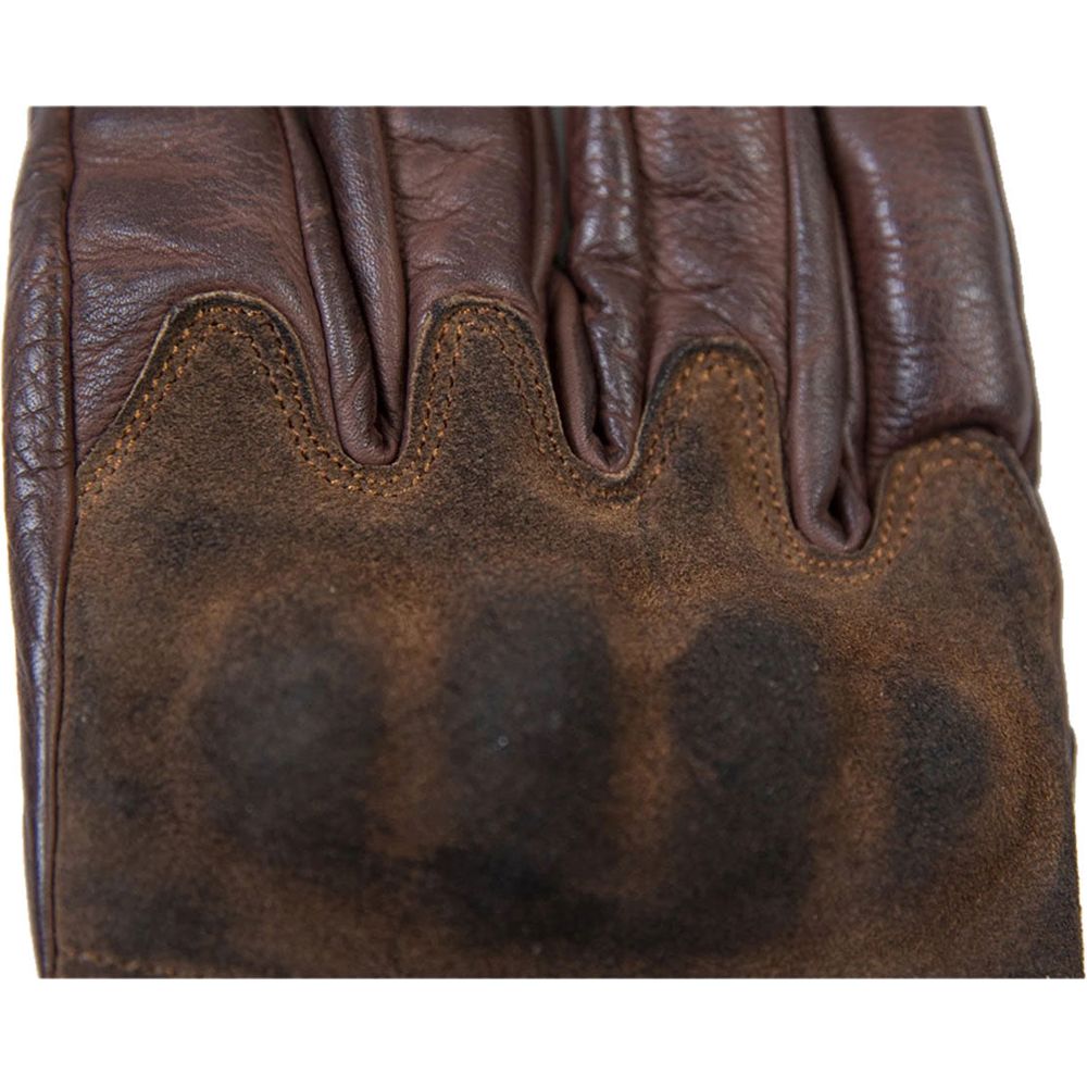 Fuel Rodeo Leather Gloves Brown FREE 1 YEAR Returns, FREE UK Delivery | ThrottleChimp