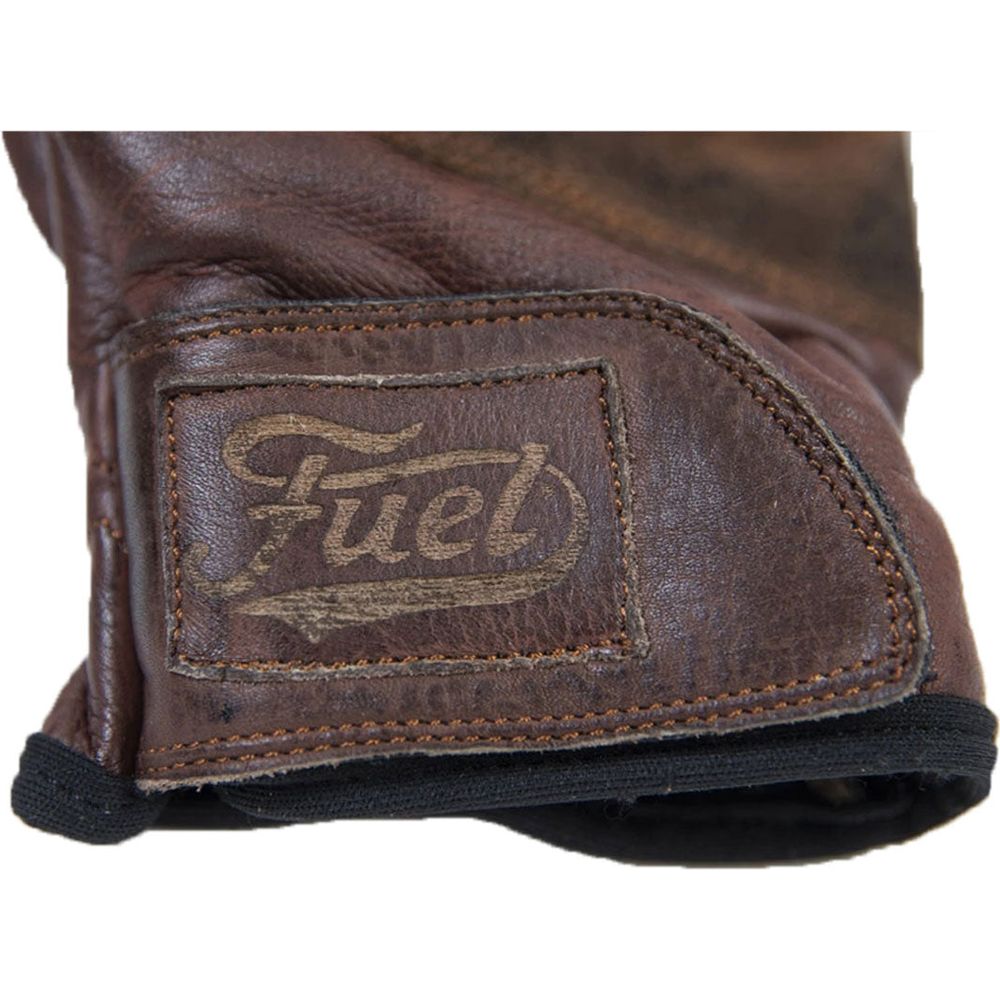 Fuel Rodeo Leather Gloves Brown (Image 4) - ThrottleChimp