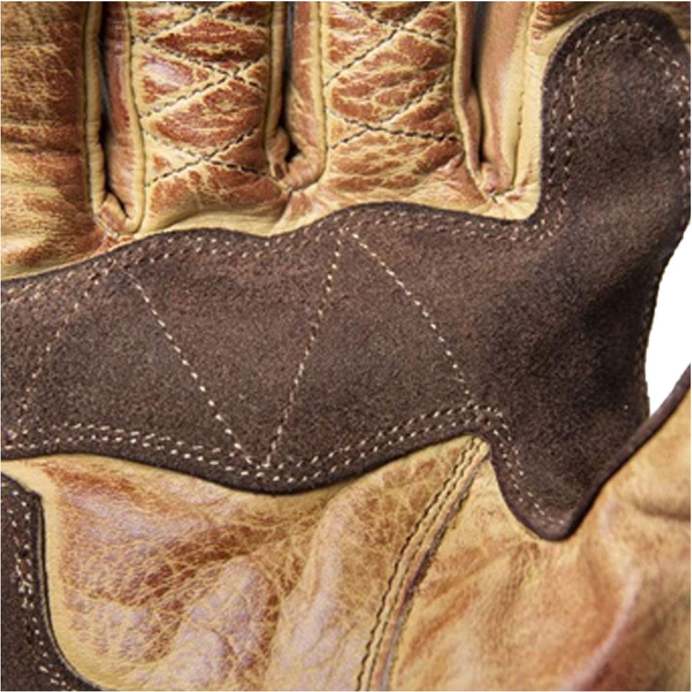 Fuel Rodeo Leather Gloves Yellow (Image 2) - ThrottleChimp