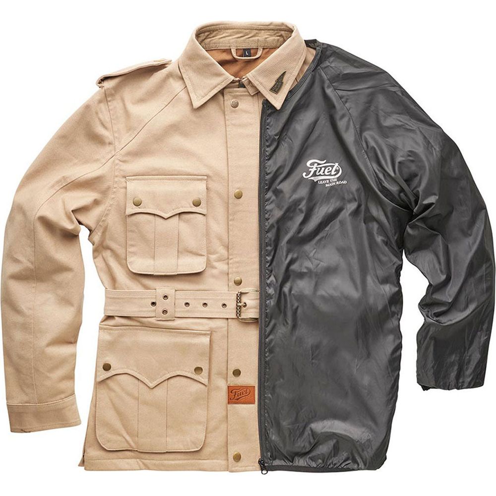 Fuel Safari Textile Jacket Sand FREE 1 YEAR Returns, FREE UK Delivery | ThrottleChimp