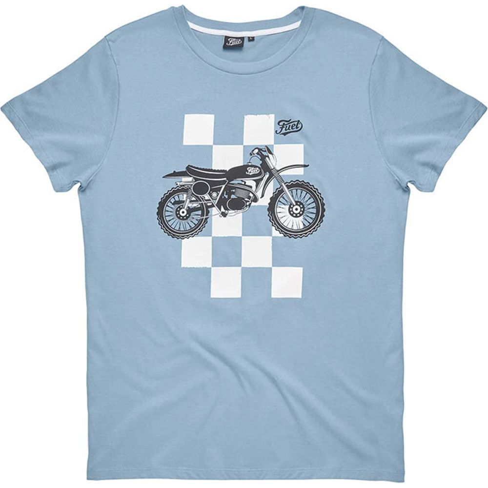 Fuel Scrambler T-Shirt Blue / White - ThrottleChimp