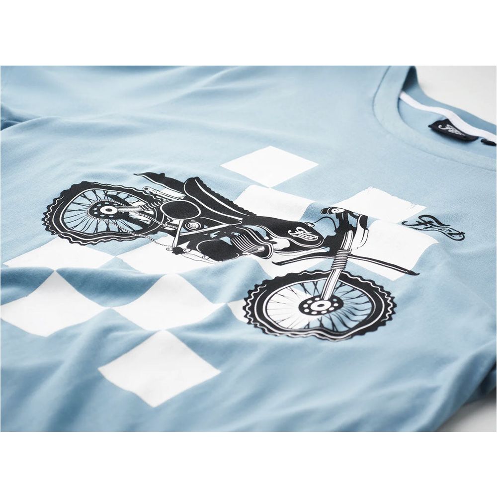 Fuel Scrambler T-Shirt Blue / White (Image 3) - ThrottleChimp