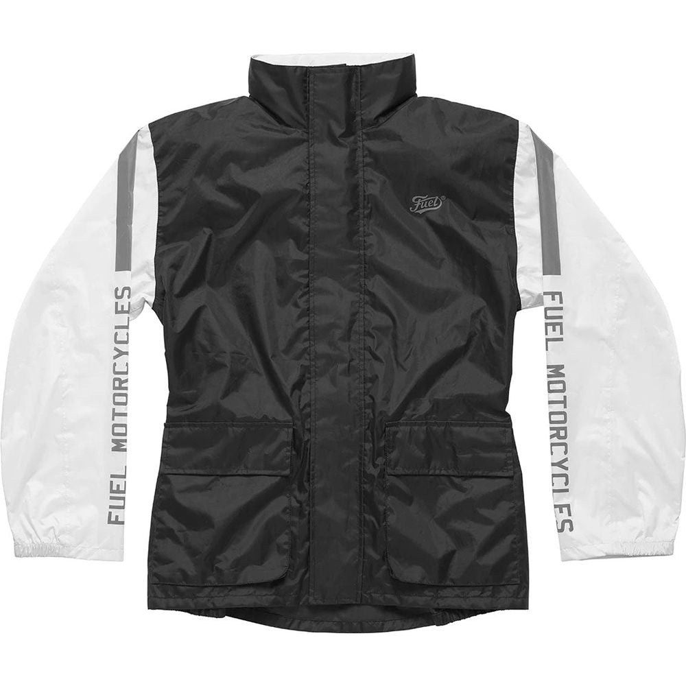 Fuel Thunder Rain Over Jacket Black / White - ThrottleChimp