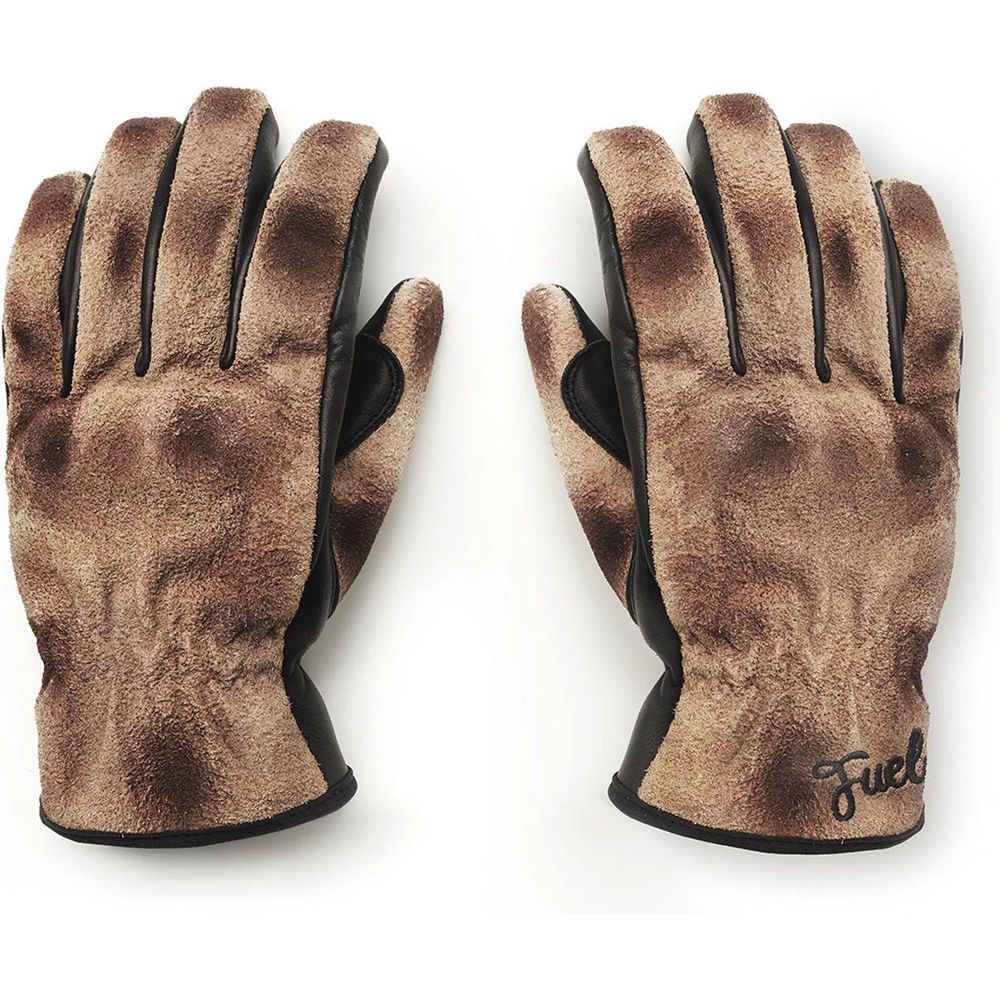 Fuel Track Leather Gloves Brown / Black FREE 1 YEAR Returns, FREE UK Delivery | ThrottleChimp