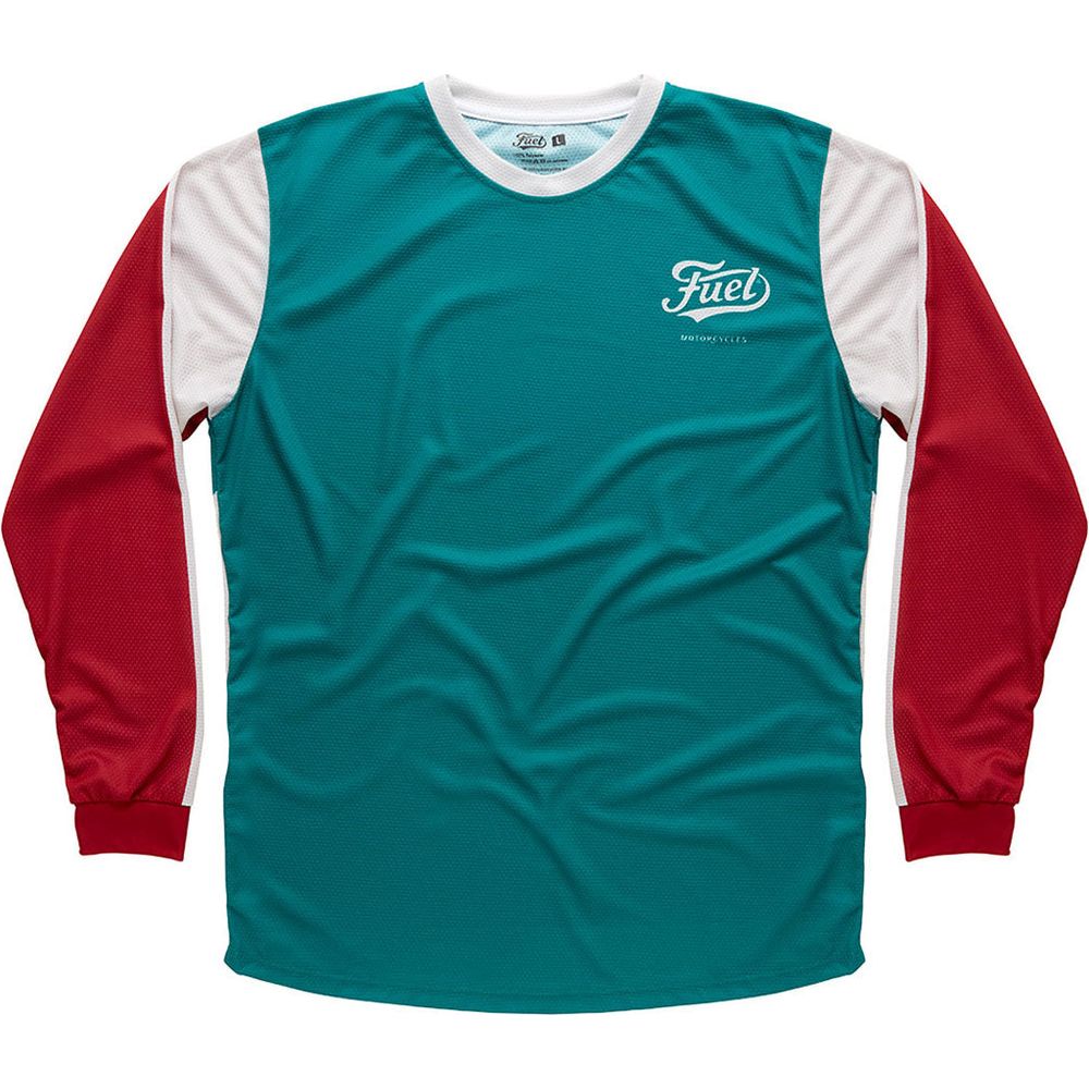 Fuel Trophy Jersey Green / Red / White FREE 1 YEAR Returns, FREE UK Delivery | ThrottleChimp