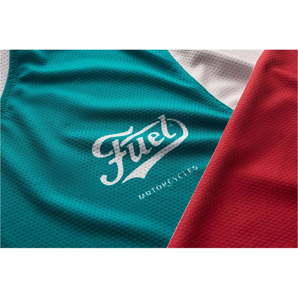 Fuel Trophy Jersey Green / Red / White (Image 3) - ThrottleChimp