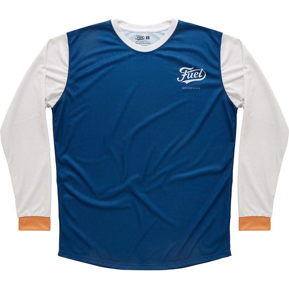 Fuel Two Stroke Jersey Blue/ White FREE 1 YEAR Returns, FREE UK Delivery | ThrottleChimp