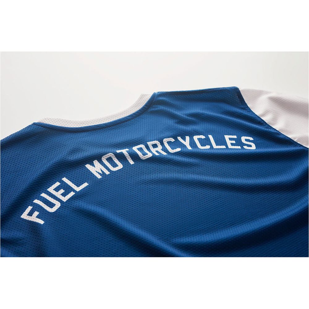 Fuel Two Stroke Jersey Blue/ White FREE 1 YEAR Returns, FREE UK Delivery | ThrottleChimp