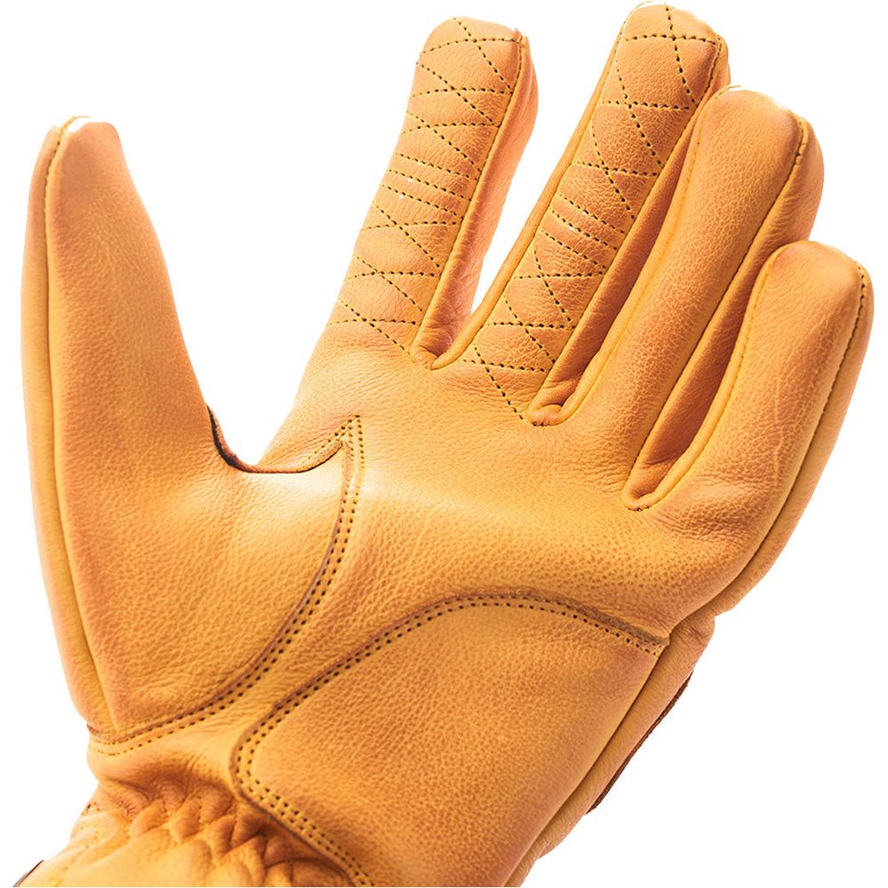 Fuel United Leather Gloves Yellow FREE 1 YEAR Returns, FREE UK Delivery | ThrottleChimp