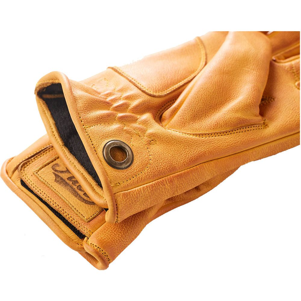 Fuel United Leather Gloves Yellow (Image 6) - ThrottleChimp