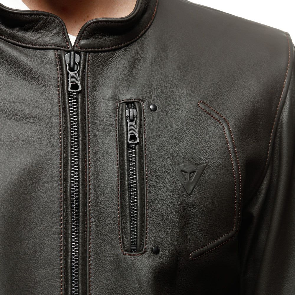 Dainese Fulcro Leather Jacket Dark Brown FREE 1 YEAR Returns, FREE UK Delivery | ThrottleChimp