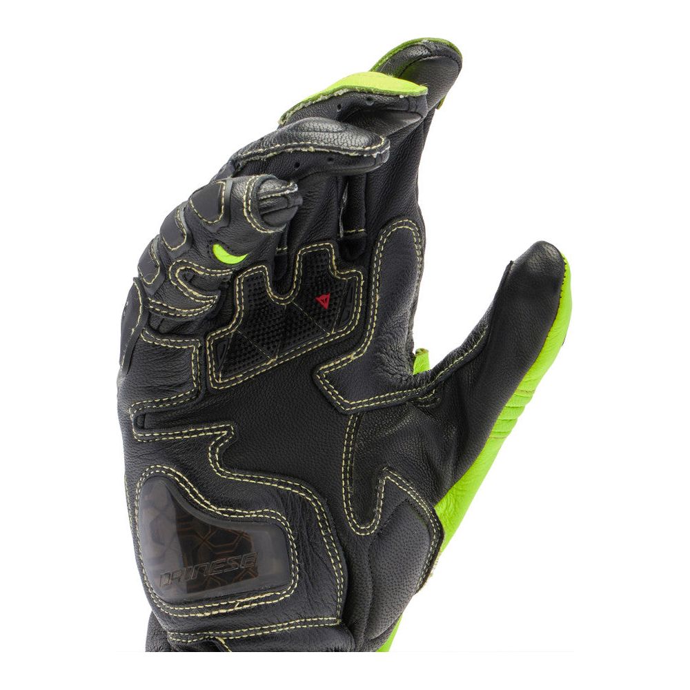 Dainese Full Metal 7 Leather Gloves Black / Fluo Yellow FREE 1 YEAR Returns, FREE UK Delivery | ThrottleChimp