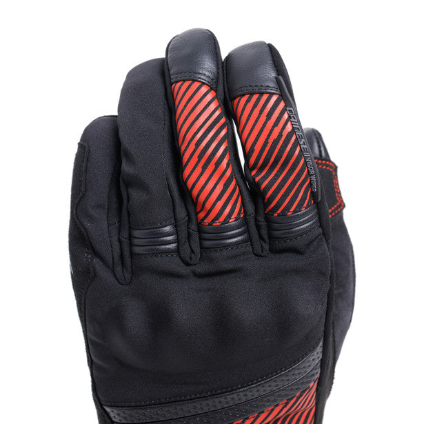 Dainese Fulmine D-Dry Gloves Black / Black / Red (Image 6) - ThrottleChimp