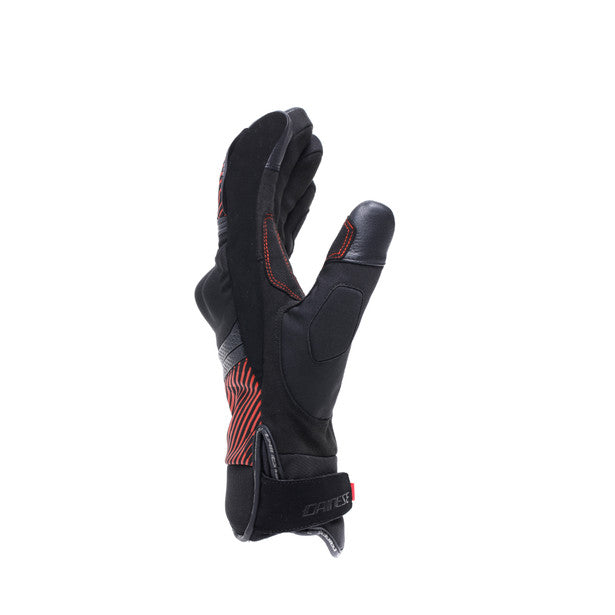 Dainese Fulmine D-Dry Gloves Black / Black / Red (Image 3) - ThrottleChimp