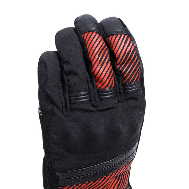 Dainese Fulmine D-Dry Gloves Black / Black / Red (Image 7) - ThrottleChimp