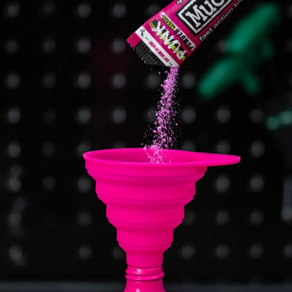 Muc-Off Collapsible Silicone Funnel Pink FREE 1 YEAR Returns, FREE UK Delivery | ThrottleChimp