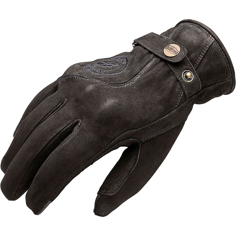 Garibaldi Urbe KP Vintage Leather Gloves Black - ThrottleChimp