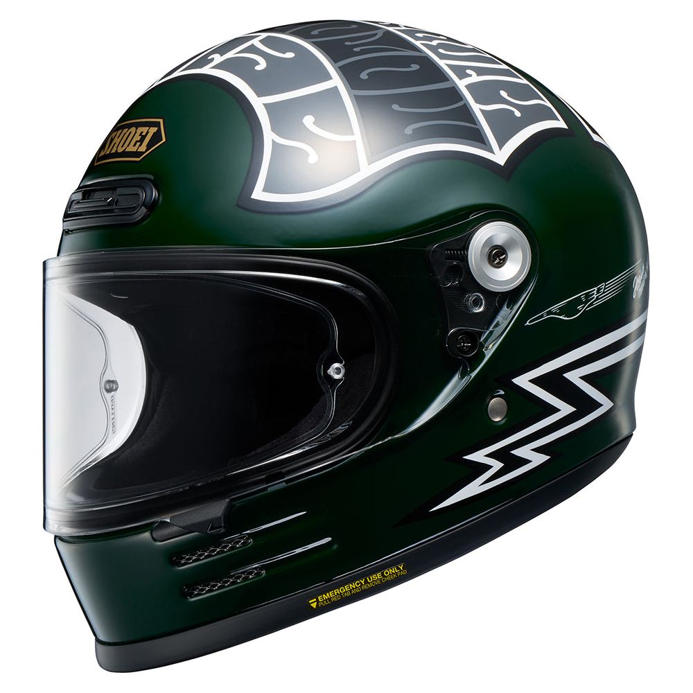 Shoei Glamster 06 Heiwa Motorcycles TC4 Full Face Helmet Green