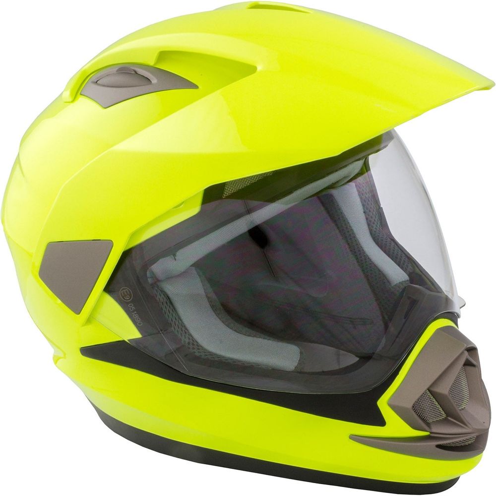 GSB XP-14A Adventure Helmet Gloss Plain Fluo Yellow - ThrottleChimp