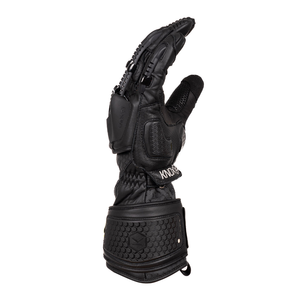 Knox Handroid MK5 Leather Gloves Black FREE 1 YEAR Returns, FREE UK Delivery | ThrottleChimp