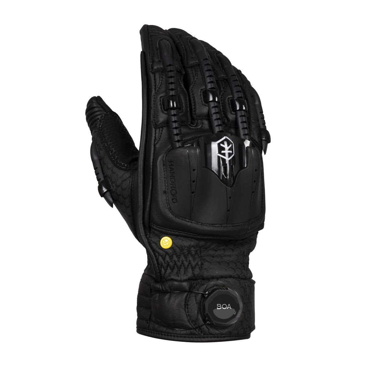 Knox Handroid POD MK5 Leather Gloves Black FREE 1 YEAR Returns, FREE UK Delivery | ThrottleChimp