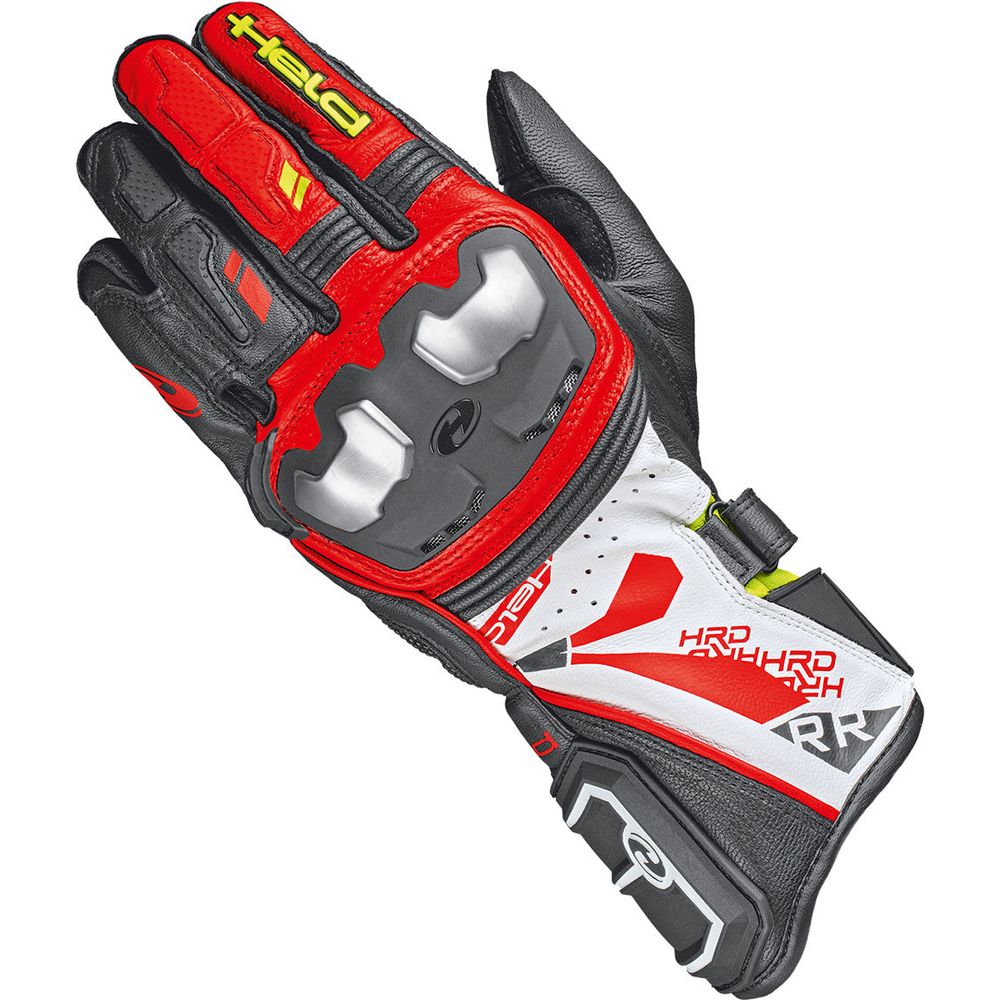 Held Akira RR Leather Gloves Black / White / Red