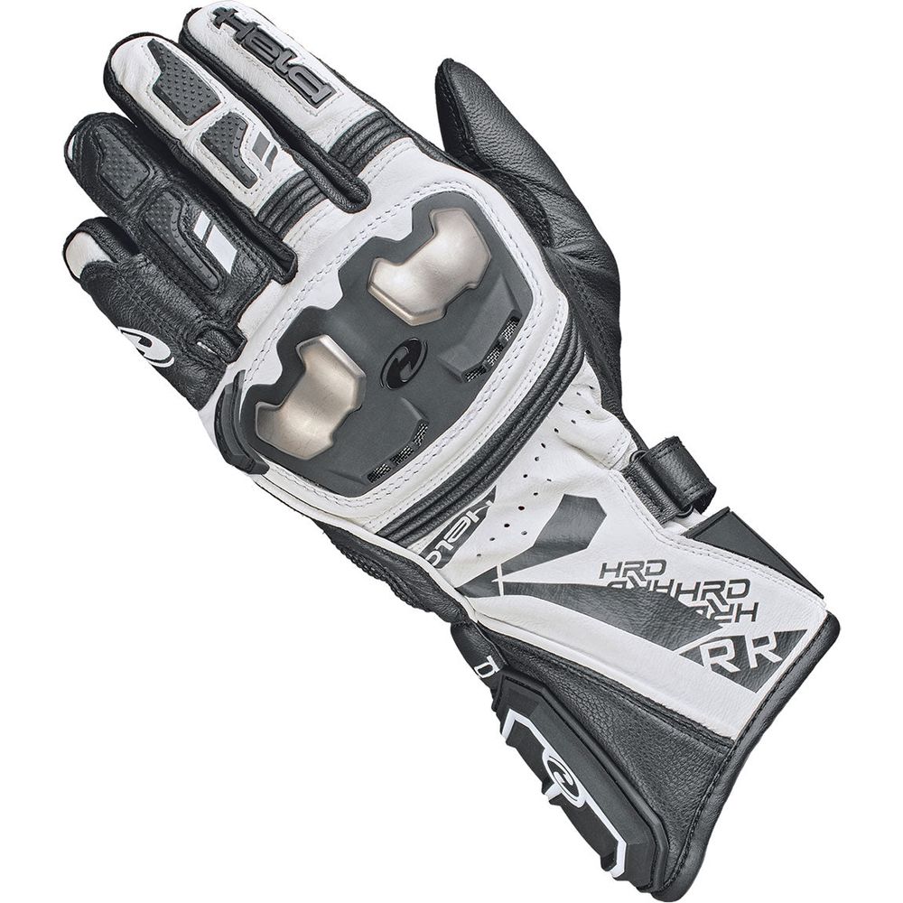 Held Akira RR Leather Gloves Black / White - ThrottleChimp