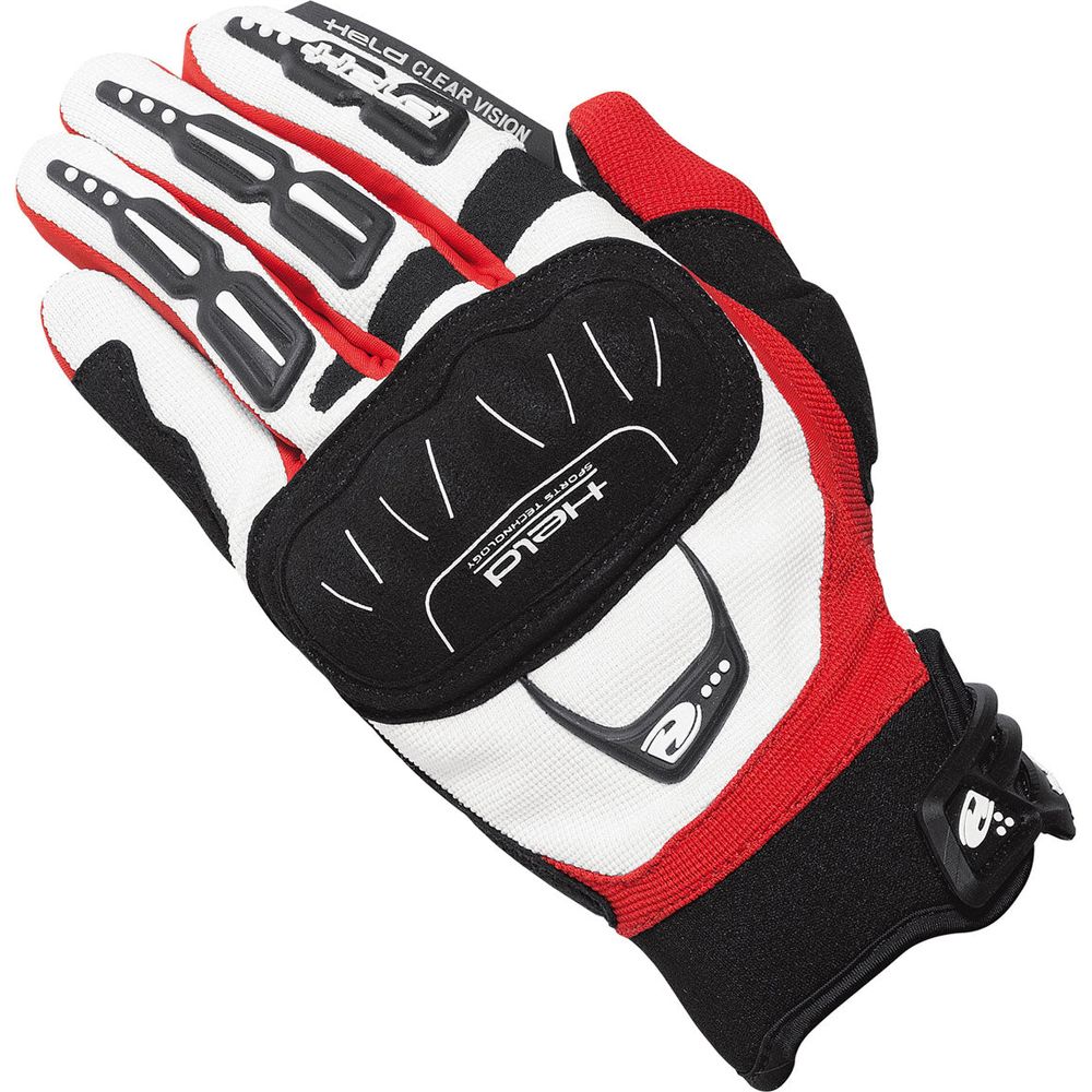 Held Backflip Textile Gloves White / Red