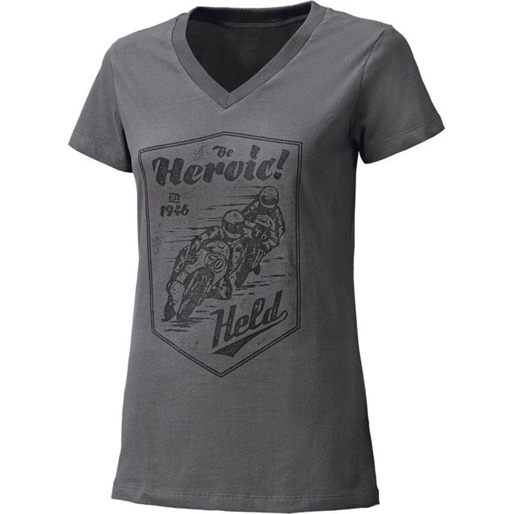 Held Be Heroic Ladies T-Shirt Grey