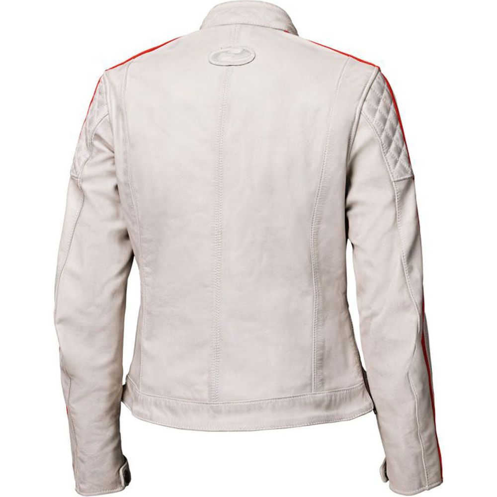 Held Brixham Ladies Leather Jacket Grey / Red