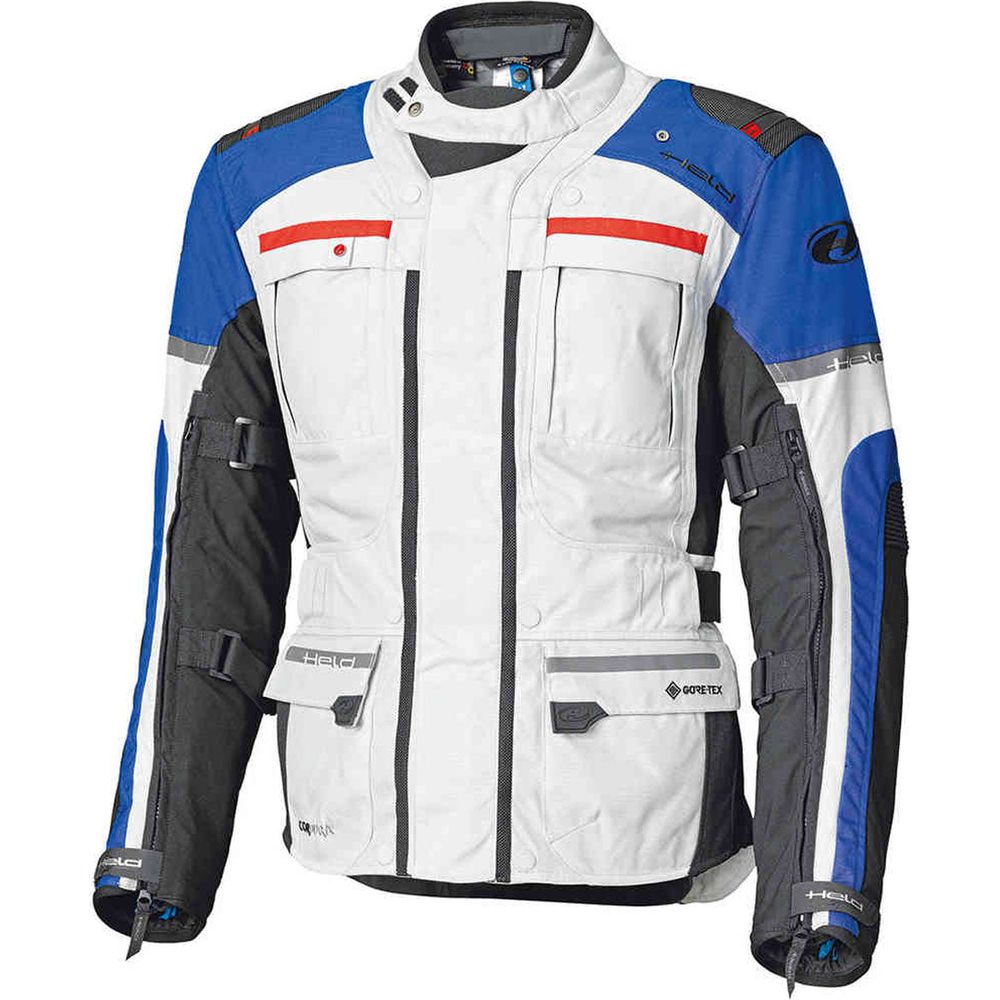 Held Carese Evo Gore-Tex Jacket Grey / Blue FREE 1 YEAR Returns, FREE UK Delivery | ThrottleChimp