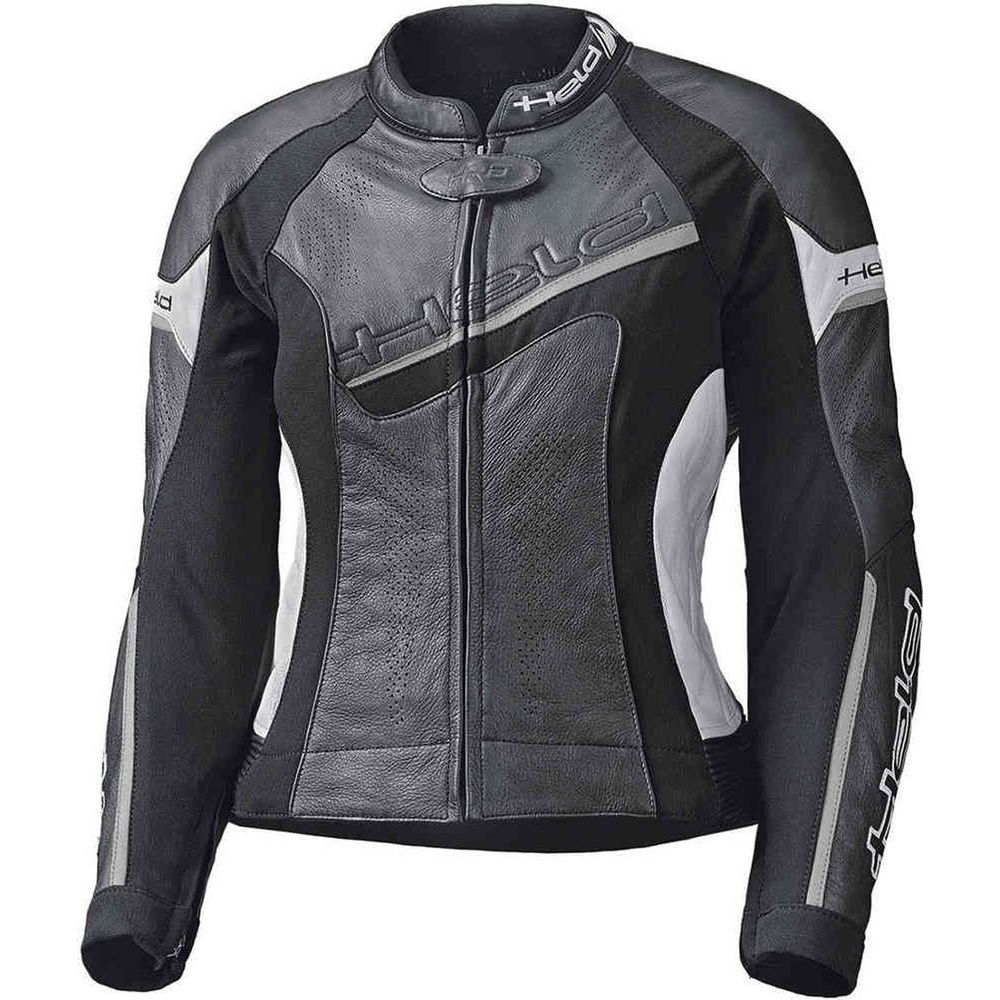 Held Debbie 2 Ladies Leather Jacket Black / White - ThrottleChimp