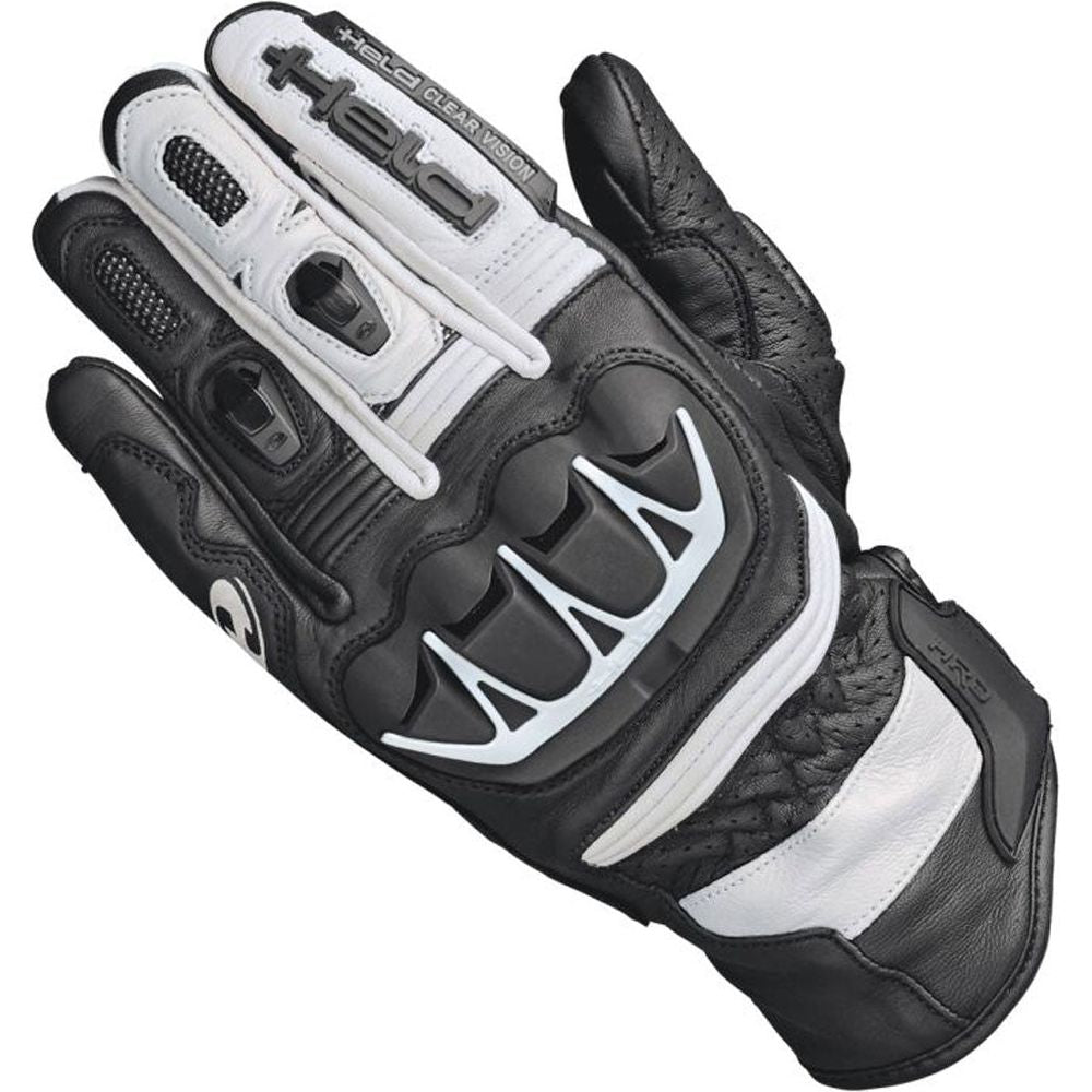 Held Misawa Sport Leather Gloves Black / White - ThrottleChimp