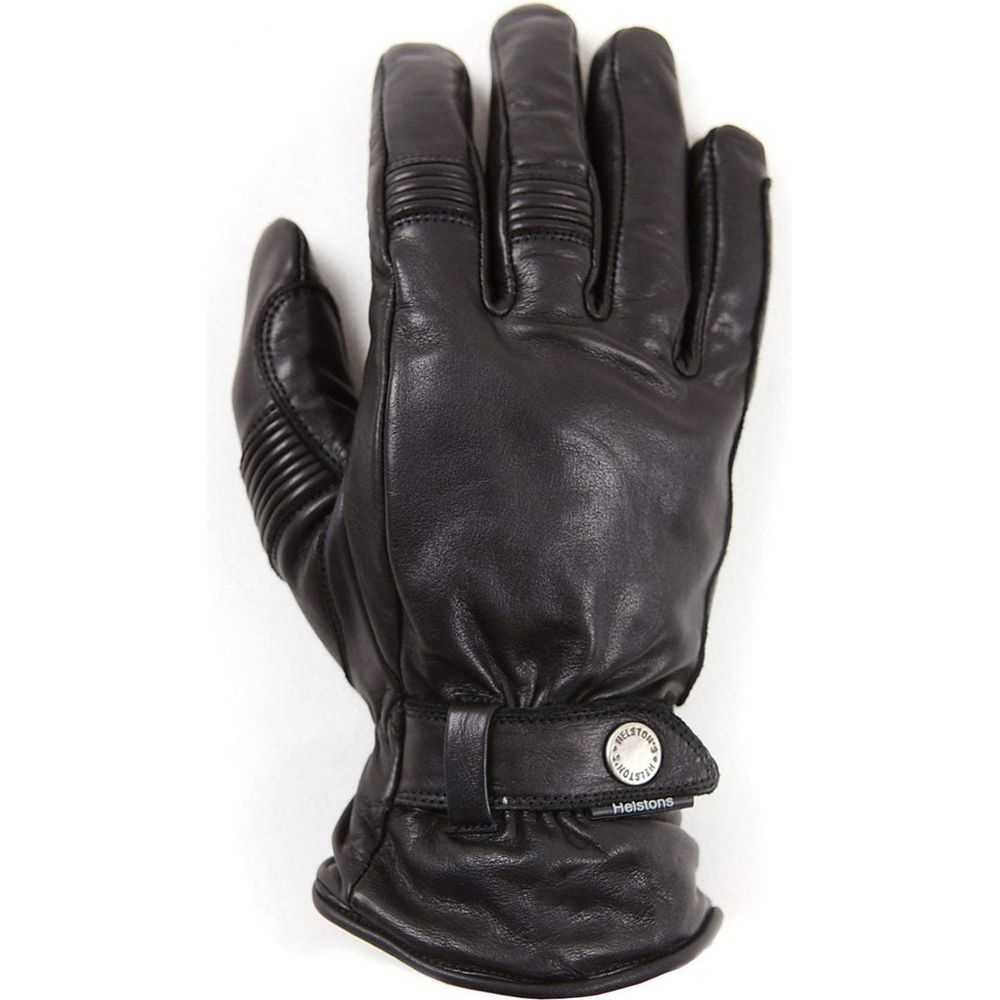 Helstons Boston Summer Leather Gloves Black - ThrottleChimp