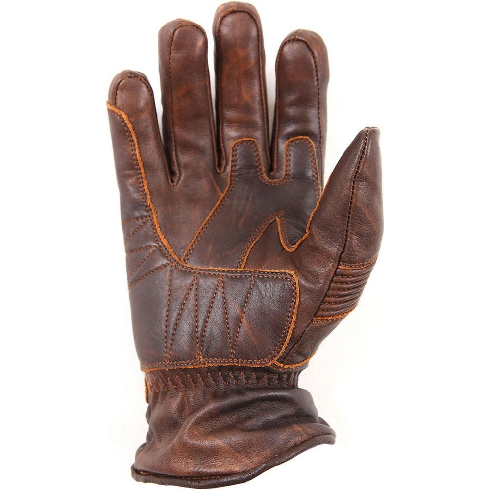 Helstons Boston Summer Leather Gloves Brown (Image 2) - ThrottleChimp