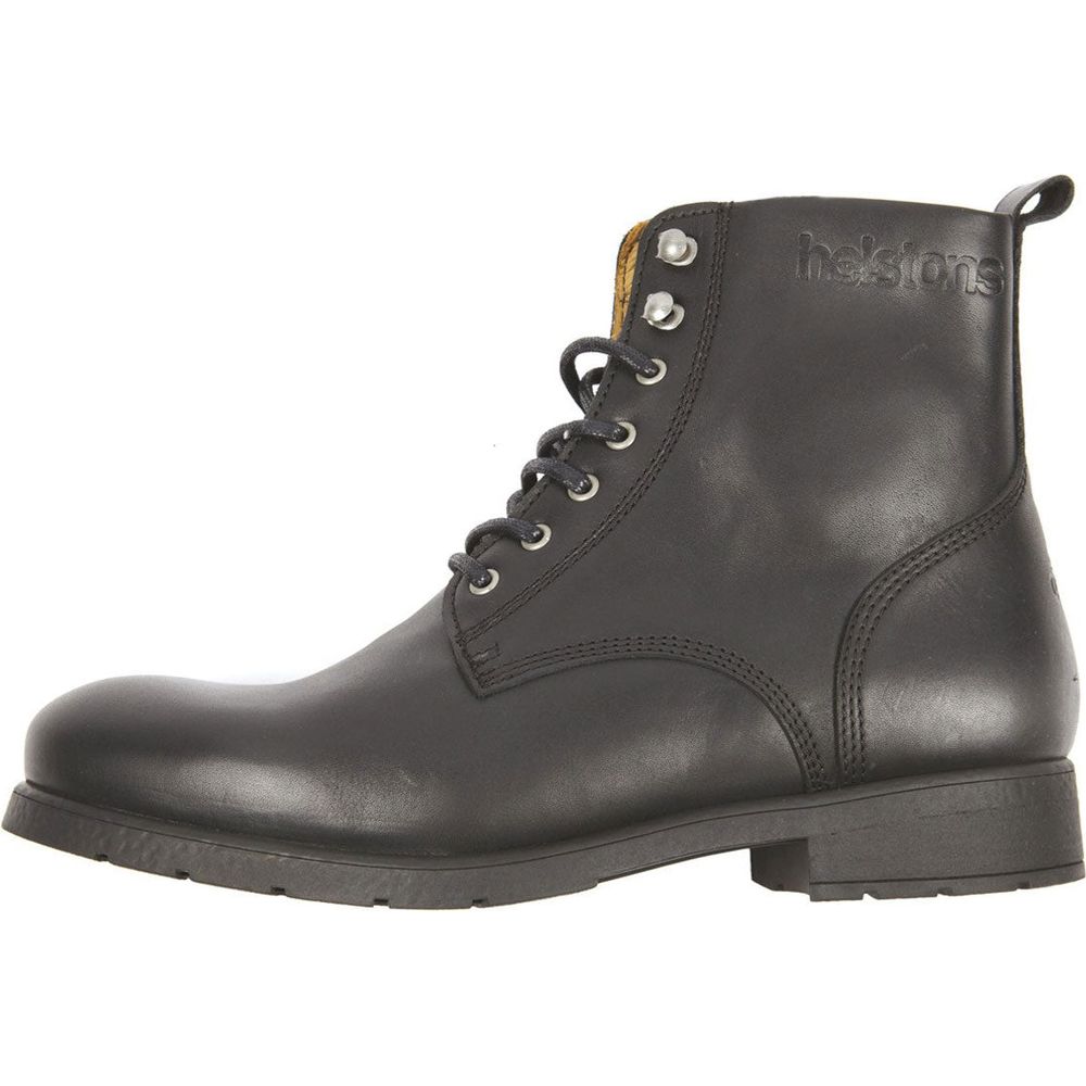 Helstons City Leather Boots Aniline Black - ThrottleChimp