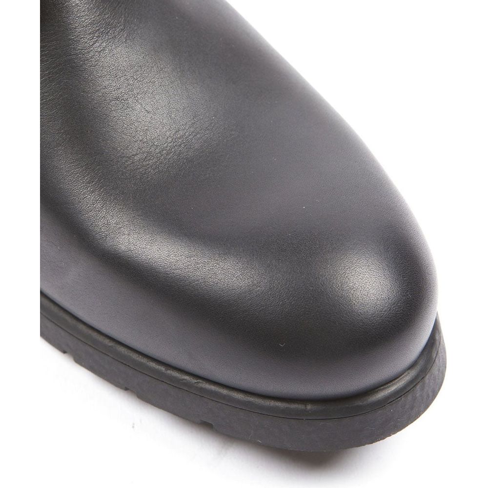 Helstons City Leather Boots Aniline Black (Image 4) - ThrottleChimp