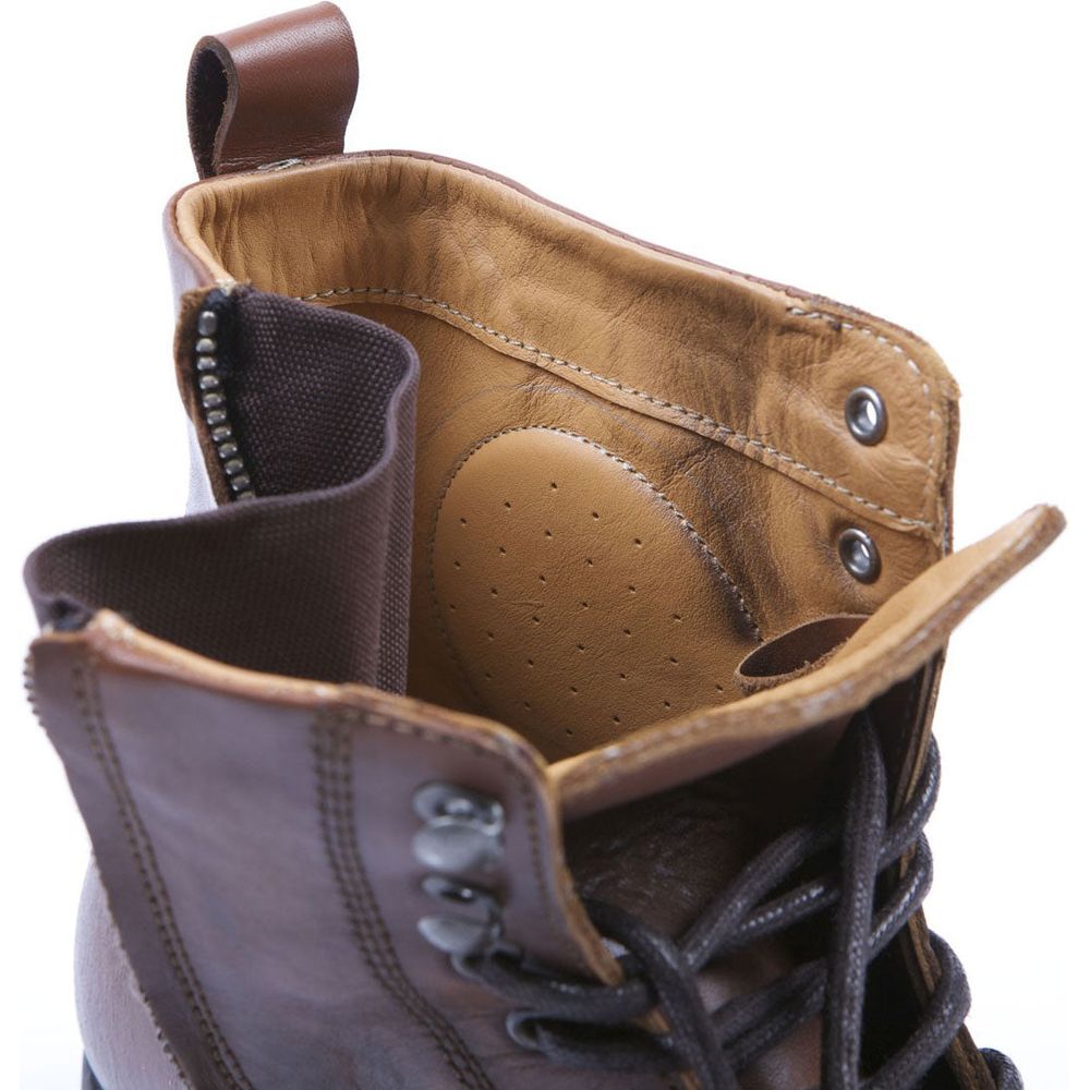 Helstons City Leather Boots Aniline Brown (Image 3) - ThrottleChimp