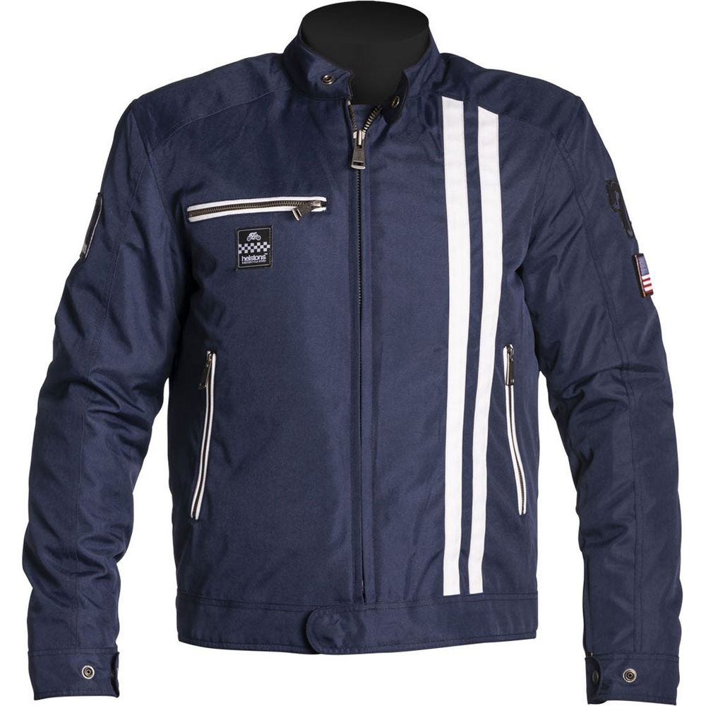 Helstons Cobra Textile Jacket Blue / White - ThrottleChimp