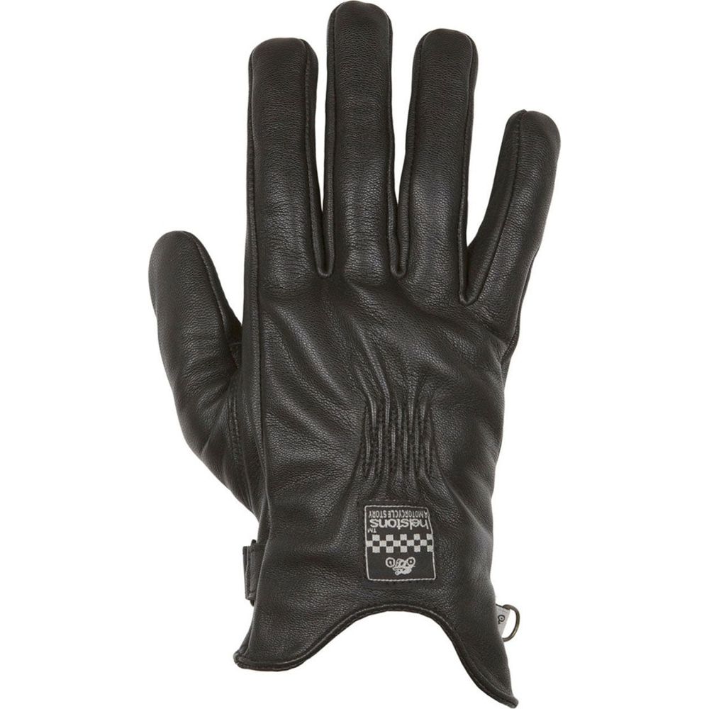 Helstons Condor Summer Leather Gloves Black - ThrottleChimp