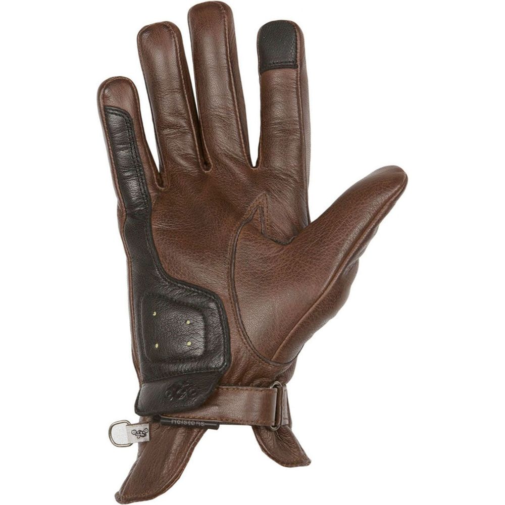 Helstons Condor Summer Leather Gloves Camel / Black (Image 2) - ThrottleChimp