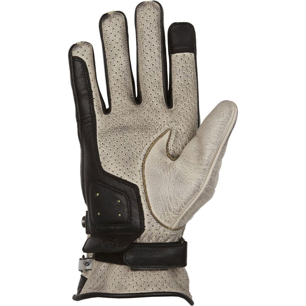 Helstons Eagle Summer Leather Gloves Beige / Black (Image 2) - ThrottleChimp