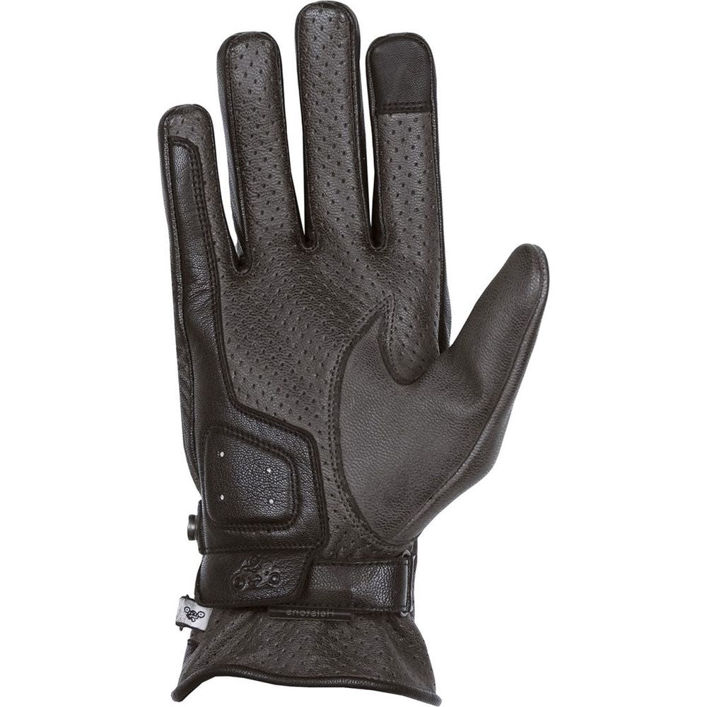 Helstons Eagle Summer Leather Gloves Black (Image 2) - ThrottleChimp