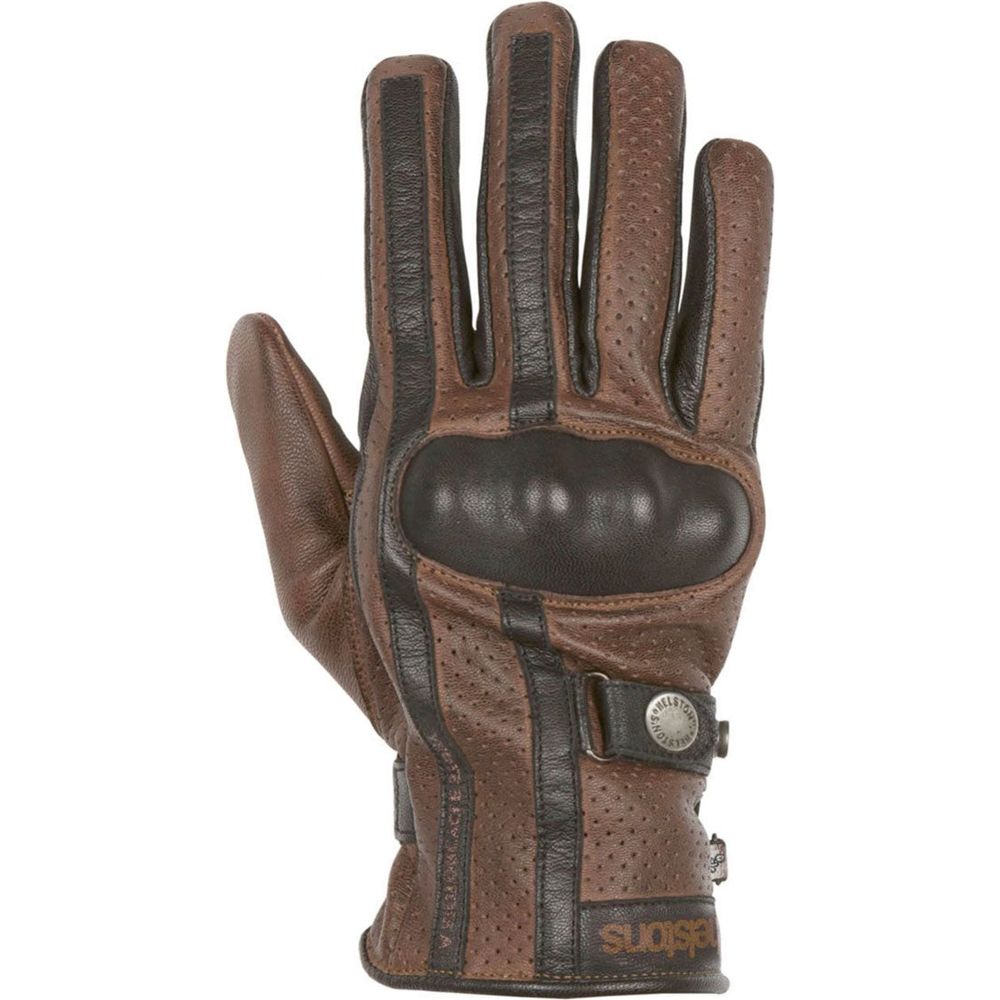 Helstons Eagle Summer Leather Gloves Camel / Black - ThrottleChimp