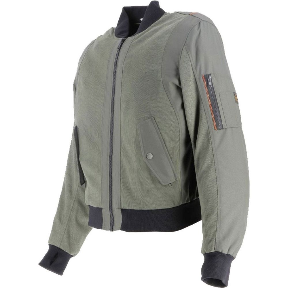 Helstons Elis Air Mesh Textile Jacket Khaki (Image 2) - ThrottleChimp