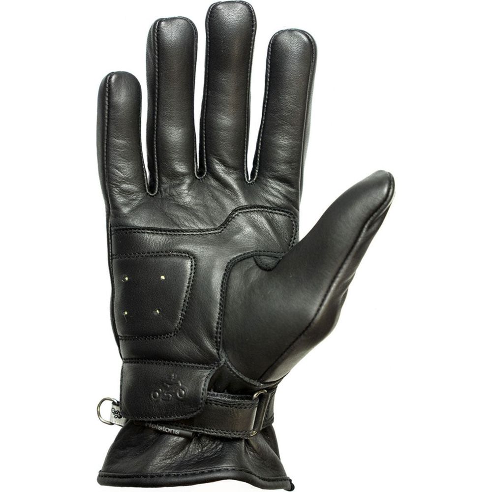 Helstons First Summer Leather Gloves Black (Image 2) - ThrottleChimp