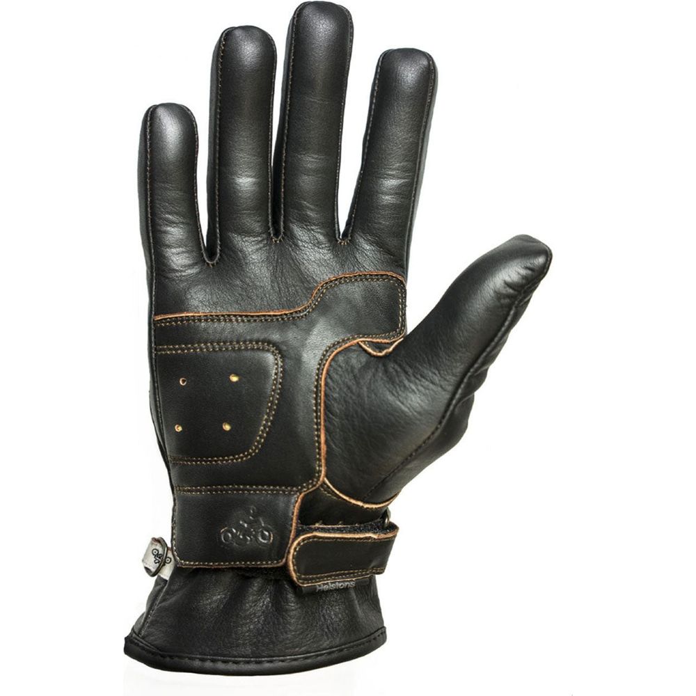 Helstons First Summer Leather Gloves Brown (Image 2) - ThrottleChimp