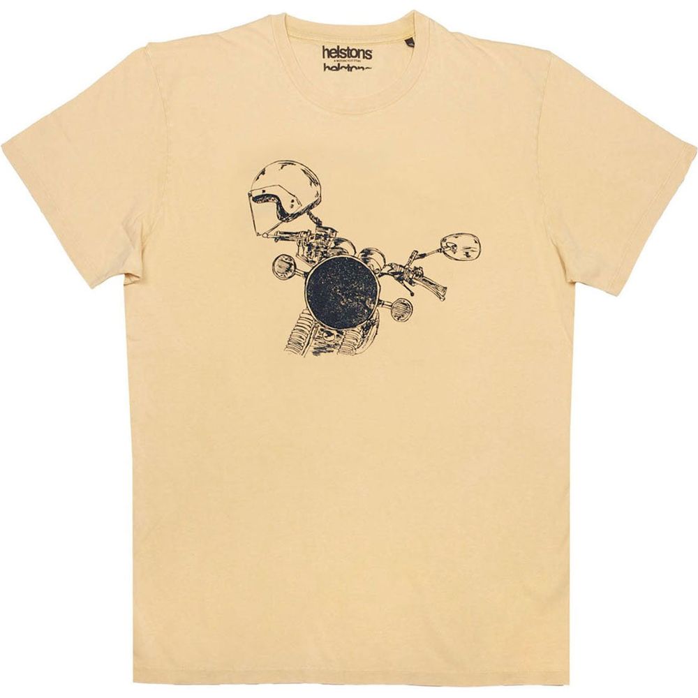 Helstons Headlight T-Shirt Yellow - ThrottleChimp