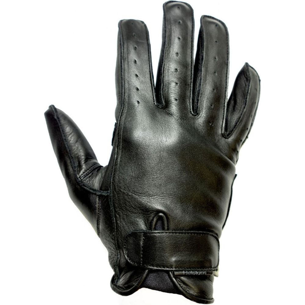 Helstons Hiro Summer Leather Gloves Black - ThrottleChimp